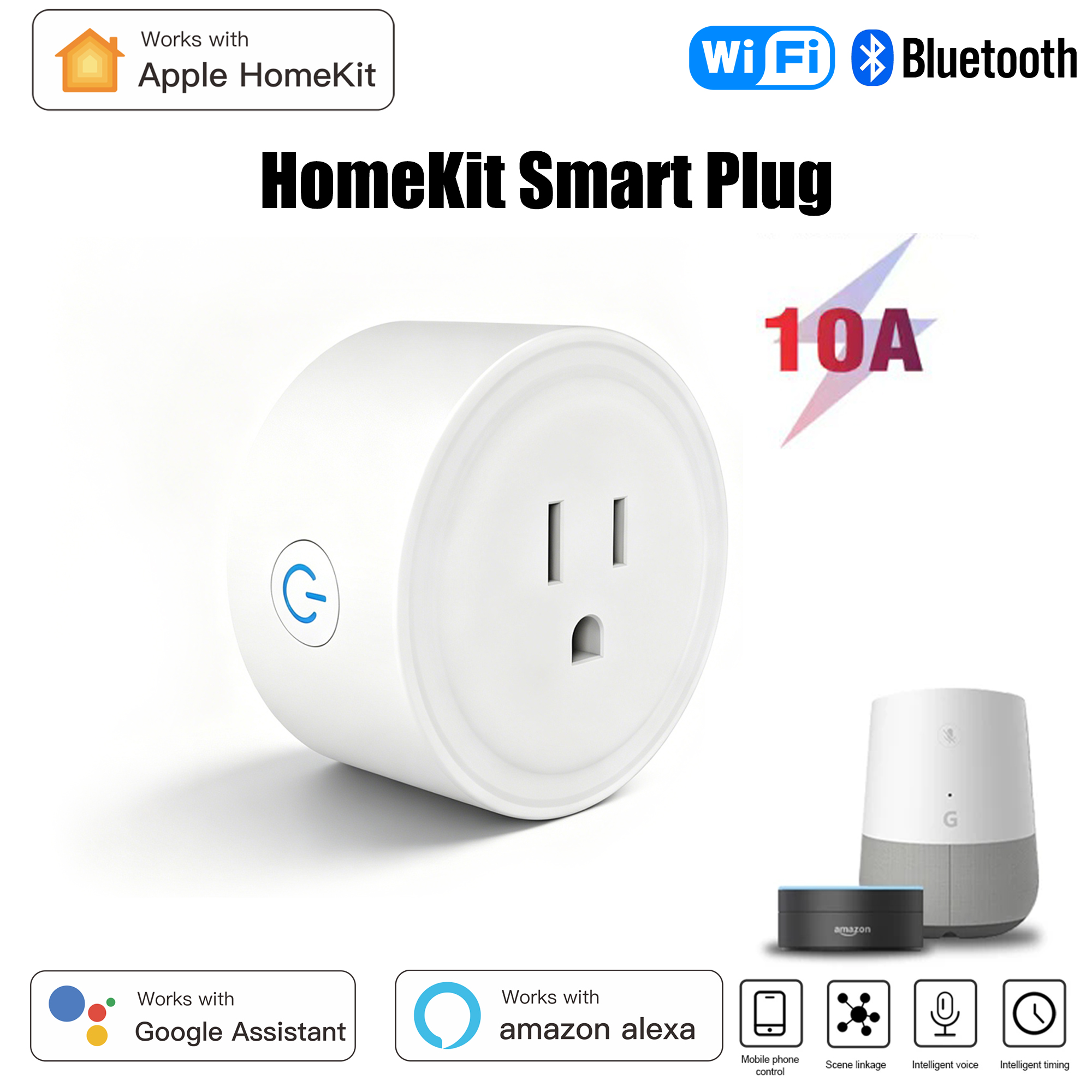Diy Home Electronics - HomeKit US Round Smart Plug 10A