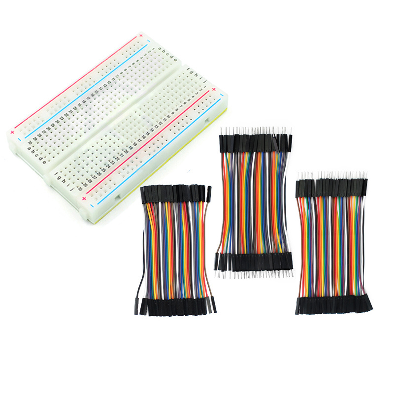 Diy Electronics Breadboard - 400-Point Breadboard Kit with Dupont Cable