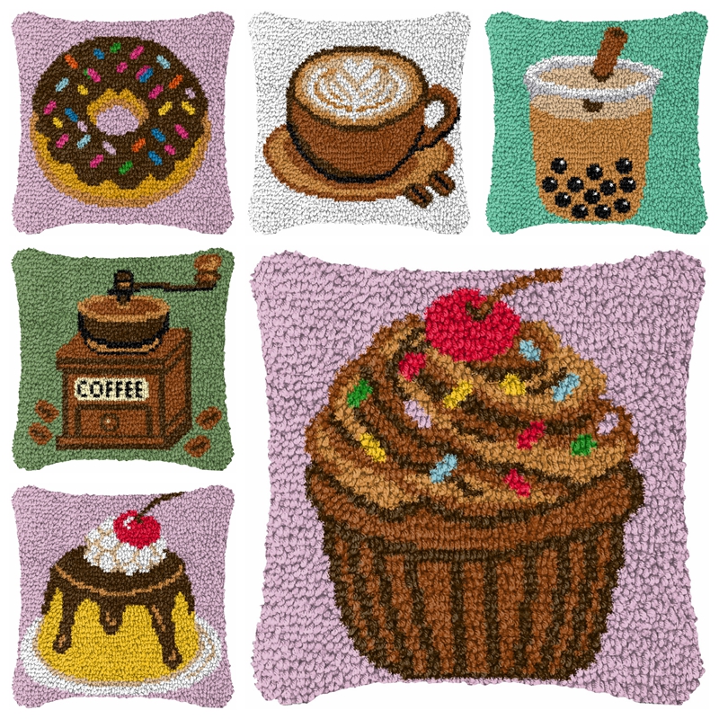 Diy Home Electronics - Cartoon Food Smyrna Latch Hook Pillow
