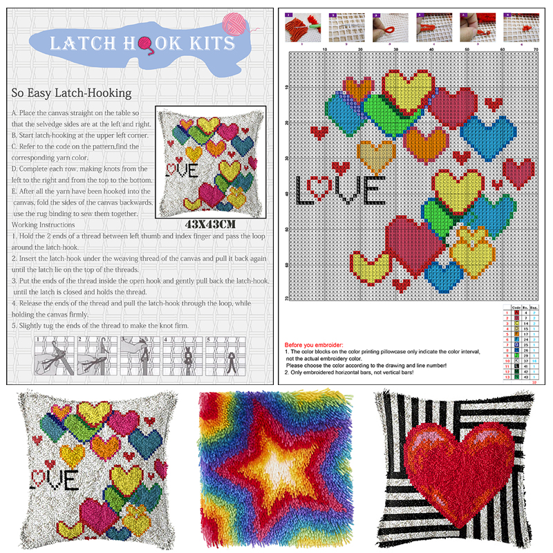 large Latch hook kits Rug with - Hobby Diy Electronics Kit 리뷰 및 가격