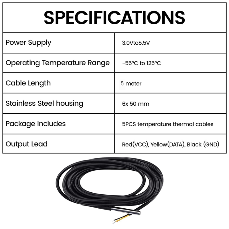 AT21-Digital Thermostat Sensor - Ds18B20 Temperature Sensor 리뷰 및 가격