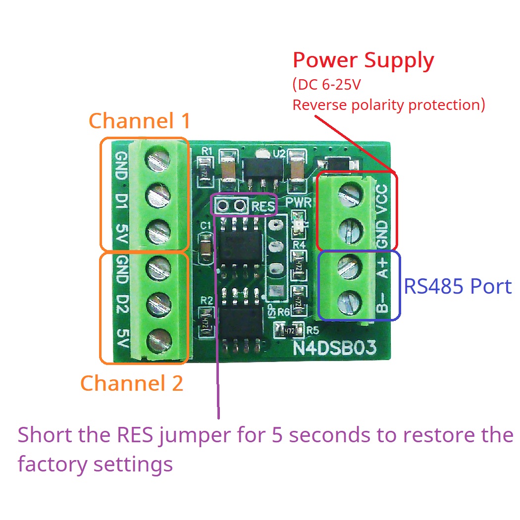 2CH RS485 Modbus  -55 to +125C - Ds18B20 Temperature Sensor 리뷰 및 가격