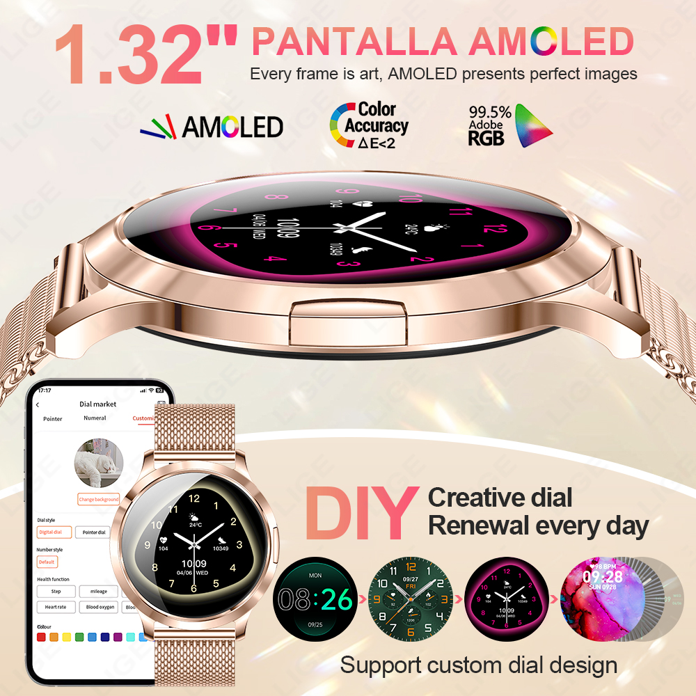 LIGE 2026 New Smart Watch Wome - Diy Electronics Music 리뷰 및 가격