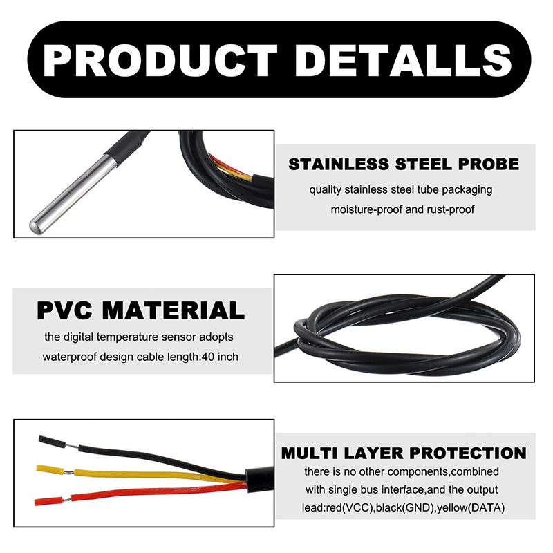 DS18B20 Stainless Steel Packag - Ds18B20 Temperature Sensor 리뷰 및 가격