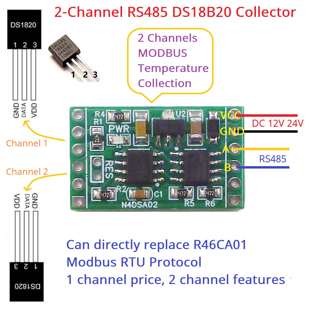 DS18B20 RS485 Adapter Board fo - Ds18B20 Temperature Sensor 리뷰 및 가격