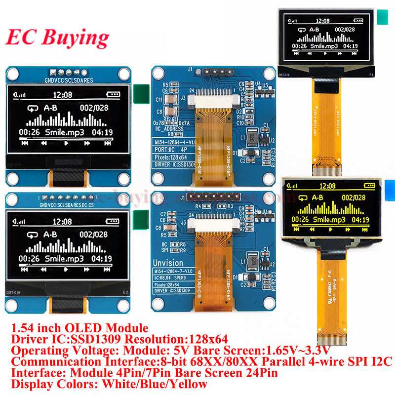 1.54 inch OLED Module 1.54” Di - I2C Lcd Display 리뷰 및 가격