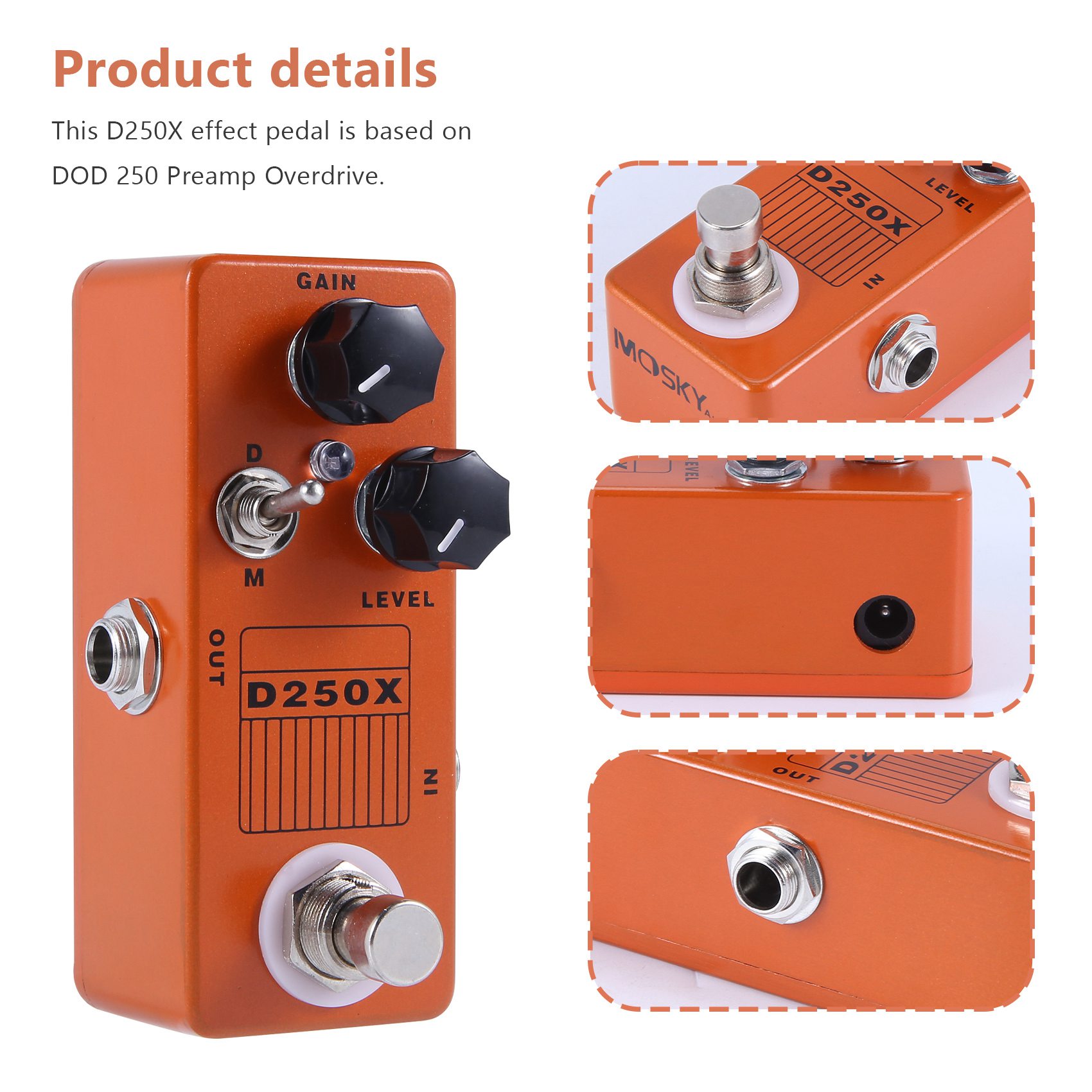 SMIEA Mosky D250X Mini Overdri - Diy Guitar Electronics 리뷰 및 가격